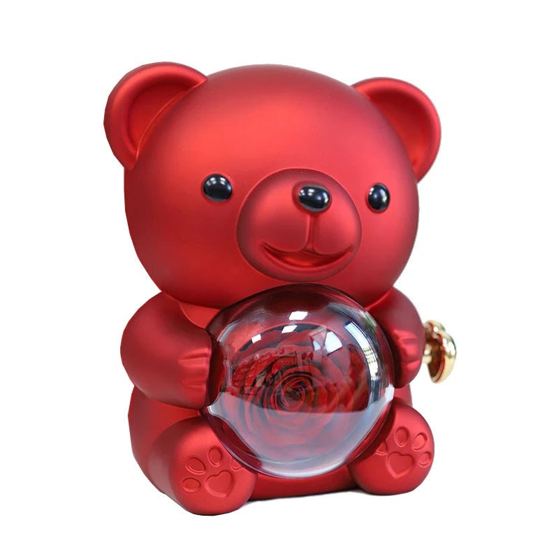 Urban's Eternal Rose Teddy Bear with Necklace